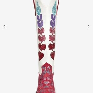 Valentine's Women's White and Red Boots